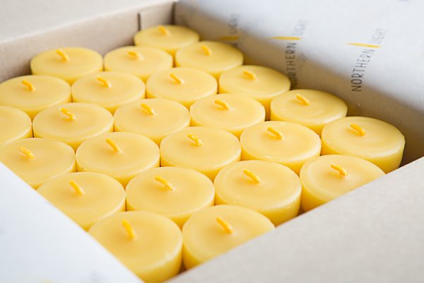Beeswax tealight candles